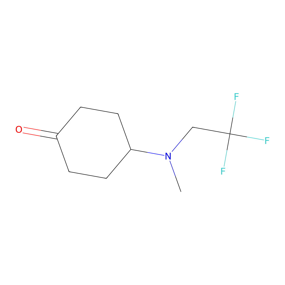 4-[Methyl(2,2,2-trifluoroethyl)amino]cyclohexan-1-one molecular structure, CAS 1501837-74-6