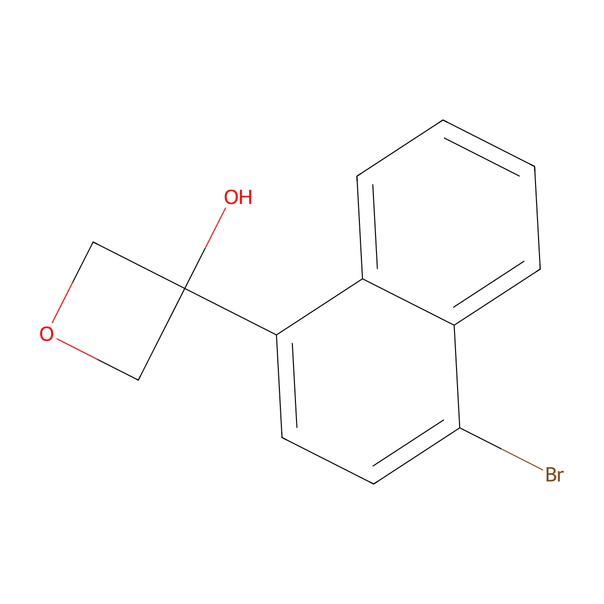 3-(4-Bromonaphthalen-1-yl)oxetan-3-ol molecular structure, CAS 1501853-79-7