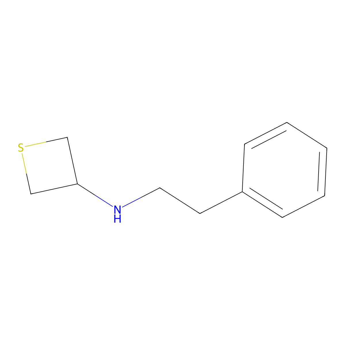 N-Phenethylthietan-3-amine molecular structure, CAS 1501869-43-7
