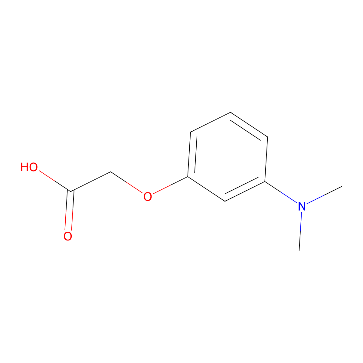2-(3-(Dimethylamino)phenoxy)acetic acid molecular structure, CAS 150188-64-0