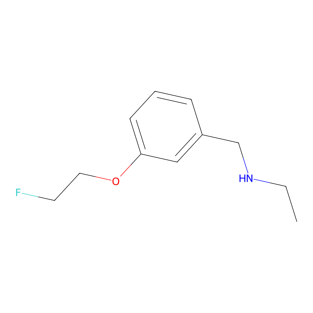 Ethyl-[3-(2-fluoroethoxy)benzyl]amine molecular structure, CAS 1501891-44-6