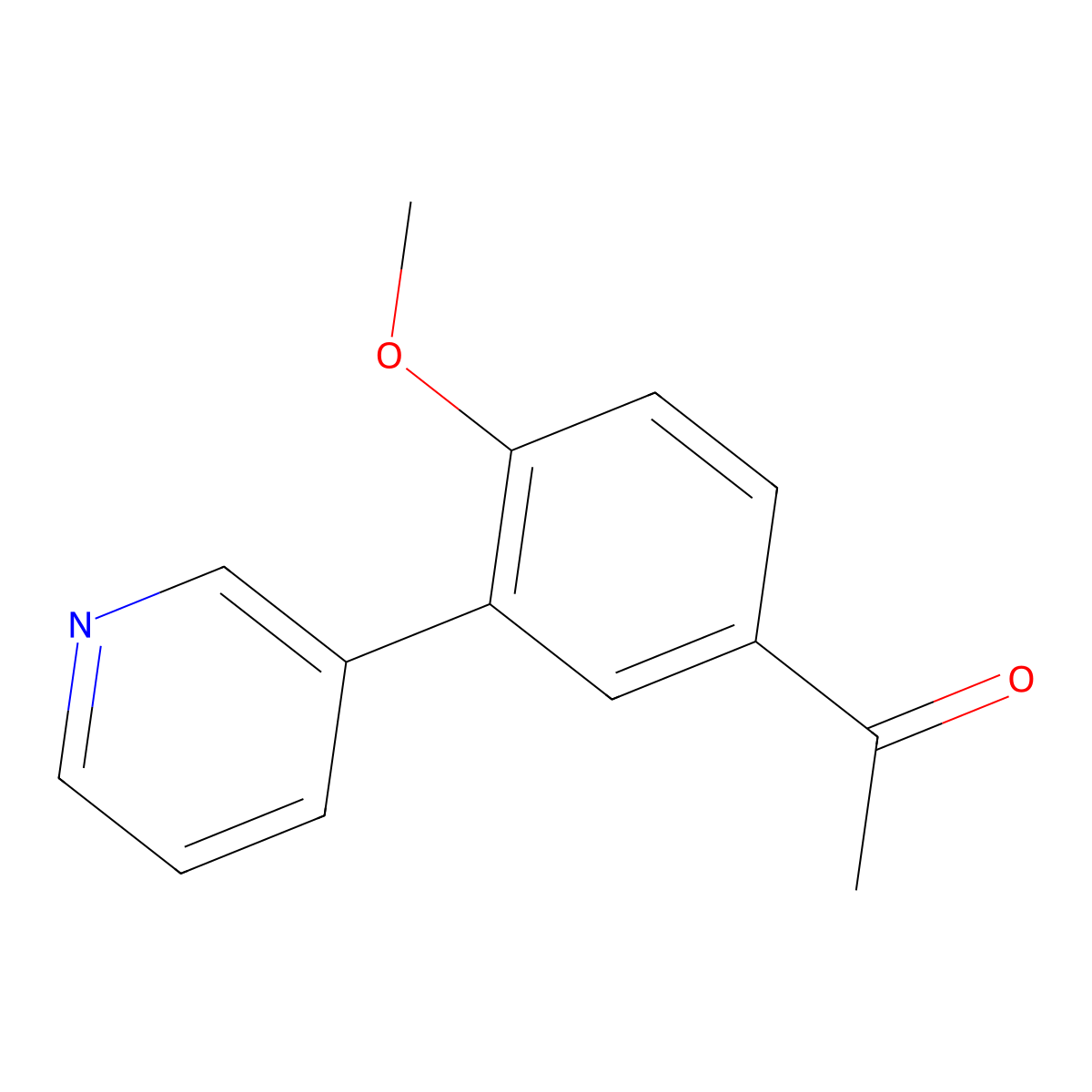 1-(4-Methoxy-3-(pyridin-3-yl)phenyl)ethanone molecular structure, CAS 1501894-17-2