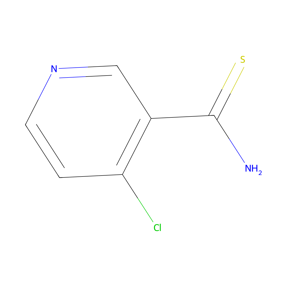 4-Chloropyridine-3-carbothioamide molecular structure, CAS 1501896-39-4
