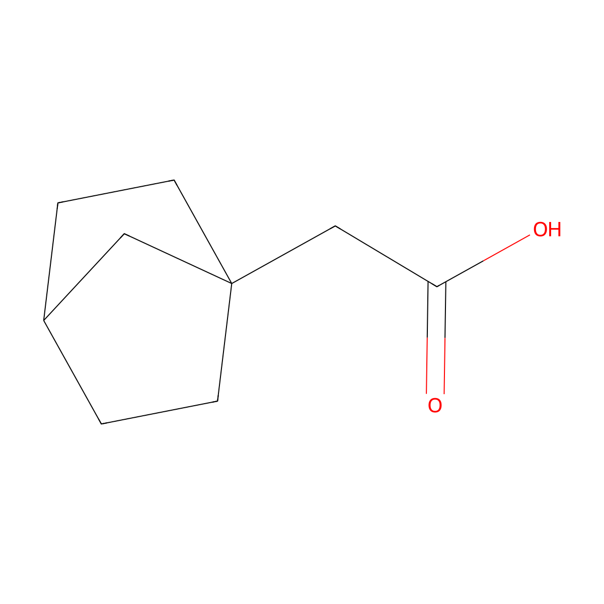 2-(Bicyclo(2.2.1)heptan-1-yl)acetic acid molecular structure, CAS 15019-83-7