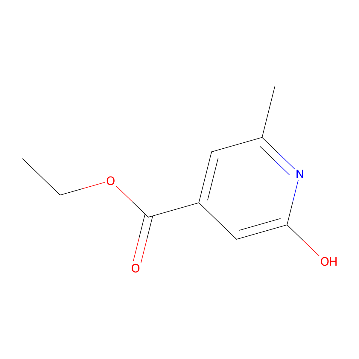 Ethyl 2-hydroxy-6-methylisonicotinate molecular structure, CAS 150190-03-7