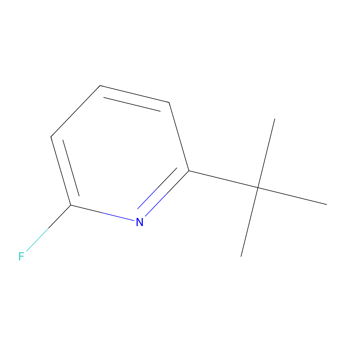 2-(tert-Butyl)-6-fluoropyridine molecular structure, CAS 1501904-66-0
