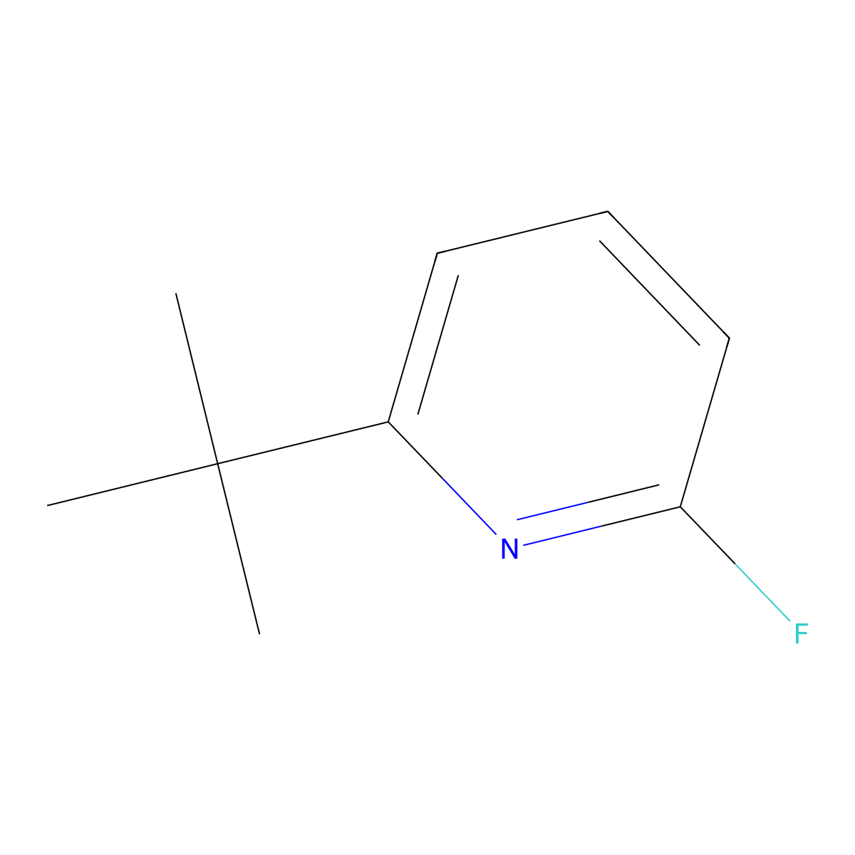 2-(tert-Butyl)-6-fluoropyridine molecular structure, CAS 1501904-66-0