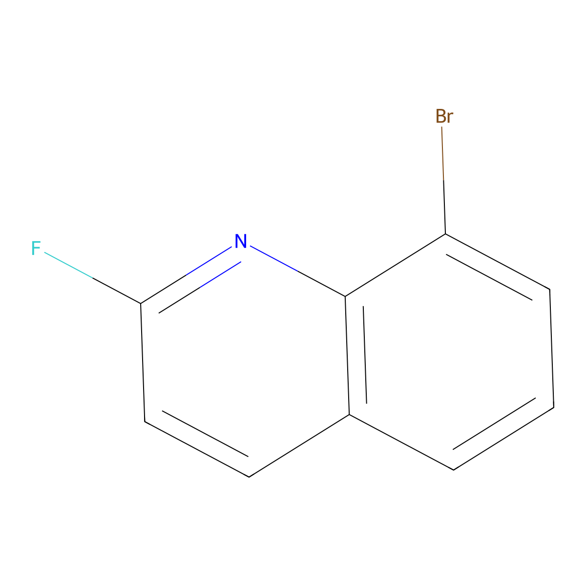 8-Bromo-2-fluoroquinoline molecular structure, CAS 1501904-86-4