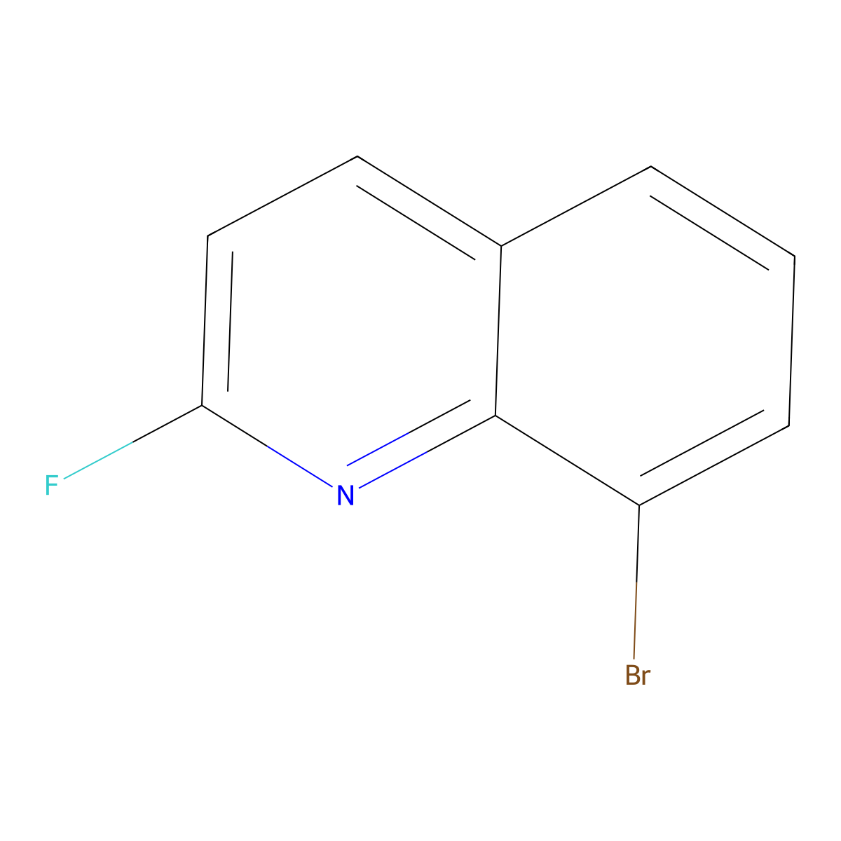 8-Bromo-2-fluoroquinoline molecular structure, CAS 1501904-86-4