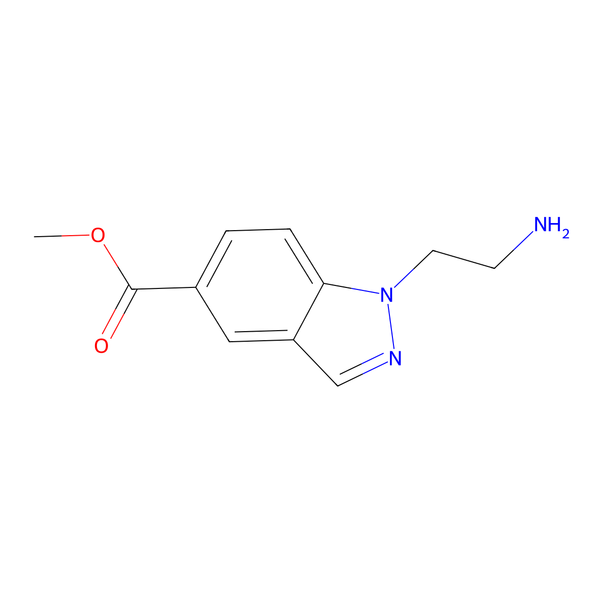 methyl 1-(2-aminoethyl)-1H-indazole-5-carboxylate molecular structure, CAS 1501912-77-1