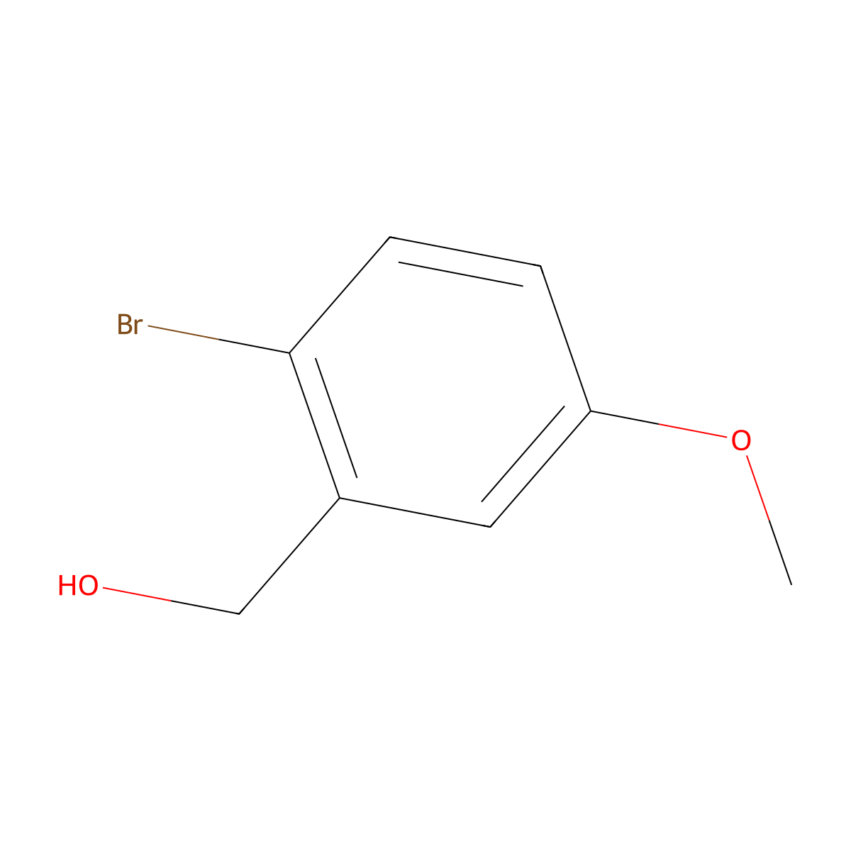 (2-Bromo-5-methoxyphenyl)methanol molecular structure, CAS 150192-39-5