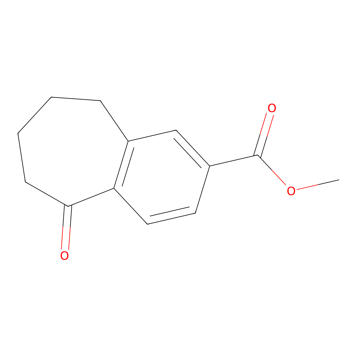 Methyl 5-oxo-6,7,8,9-tetrahydro-5H-benzo(7)annulene-2-carboxylate molecular structure, CAS 150192-89-5