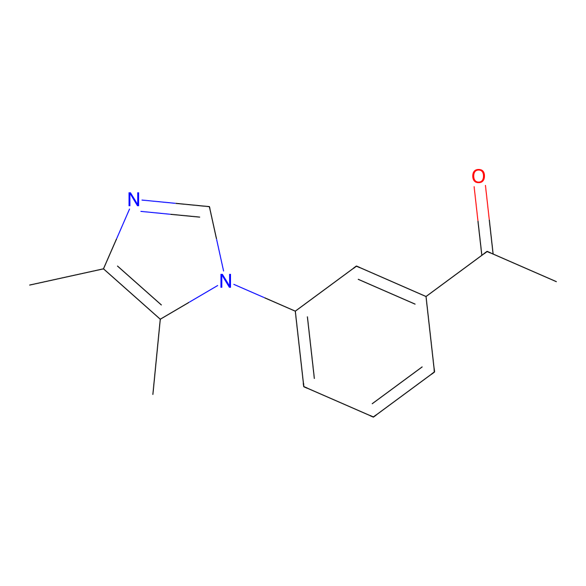 1-(3-(4,5-Dimethyl-1h-imidazol-1-yl)phenyl)ethan-1-one molecular structure, CAS 1501928-09-1