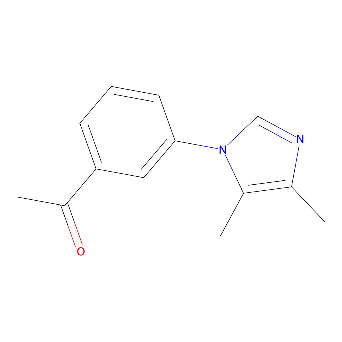 1-(3-(4,5-Dimethyl-1h-imidazol-1-yl)phenyl)ethan-1-one molecular structure, CAS 1501928-09-1