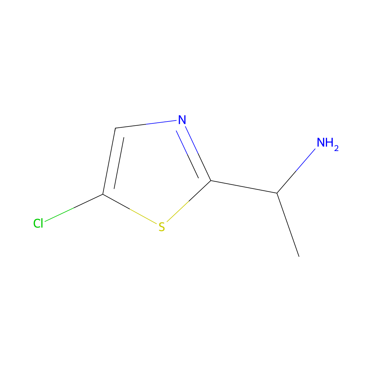 1-(5-Chloro-1,3-thiazol-2-yl)ethan-1-amine molecular structure, CAS 1501932-79-1