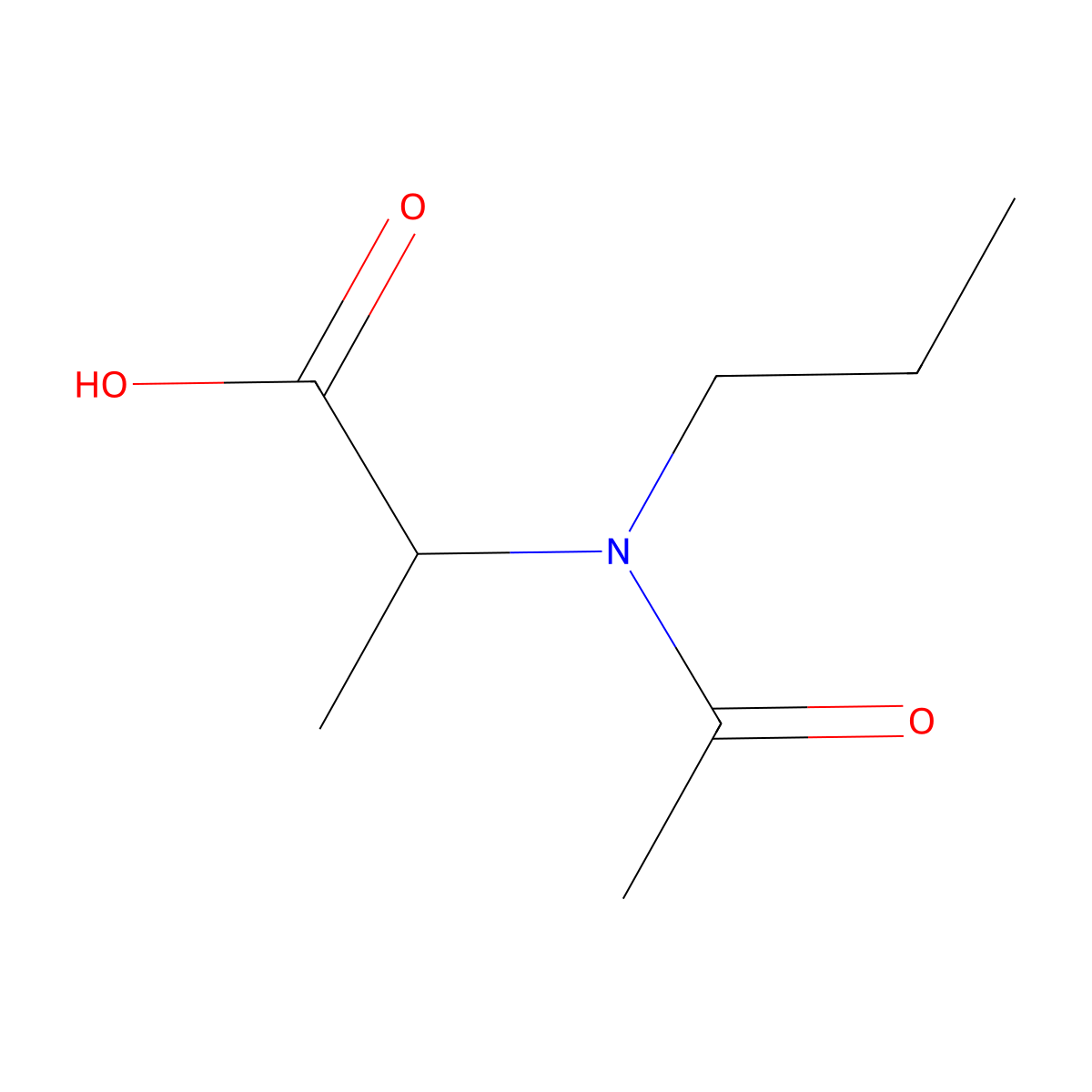 2-(N-propylacetamido)propanoic acid molecular structure, CAS 1501944-31-5