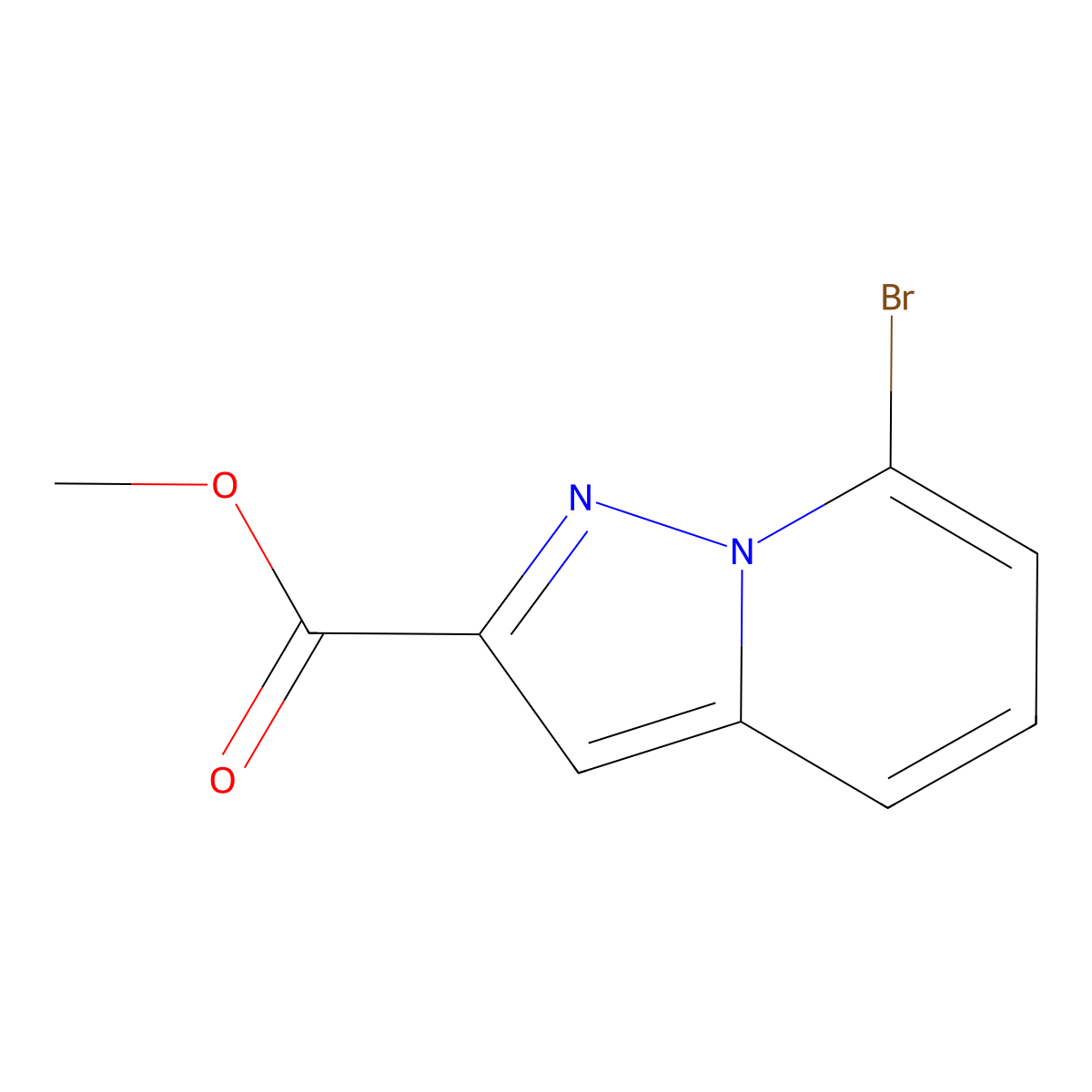 Methyl 7-bromopyrazolo[1,5-a]pyridine-2-carboxylate molecular structure, CAS 1501949-39-8
