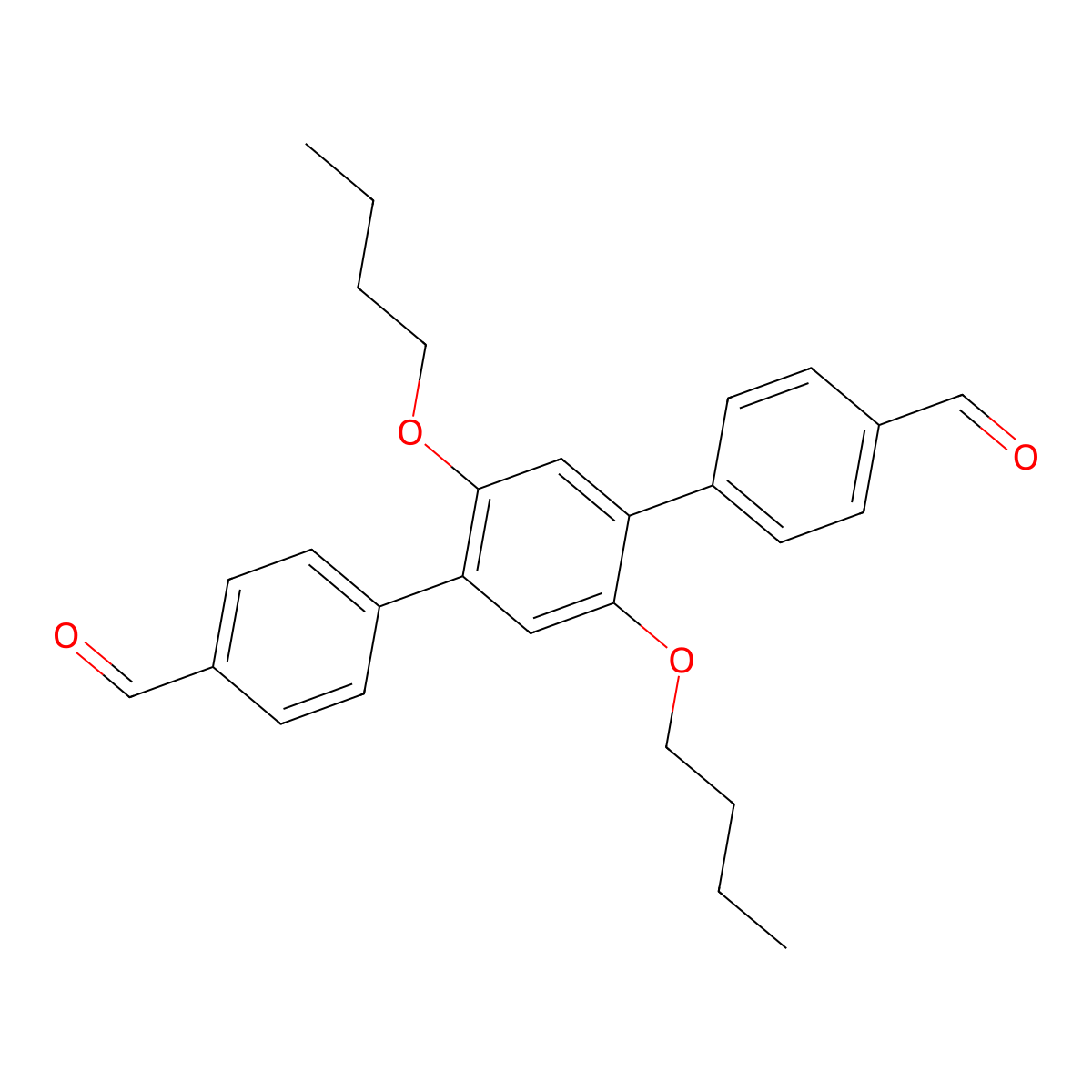 2',5'-Dibutoxy-[1,1':4',1''-terphenyl]-4,4''-dicarbaldehyde molecular structure, CAS 1501954-20-6