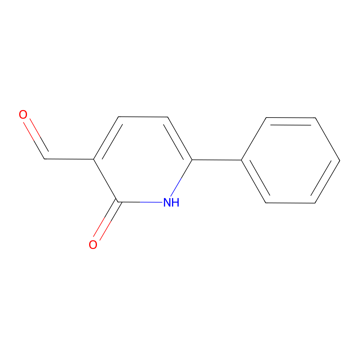 2-Oxo-6-phenyl-1,2-dihydropyridine-3-carbaldehyde molecular structure, CAS 1501955-97-0