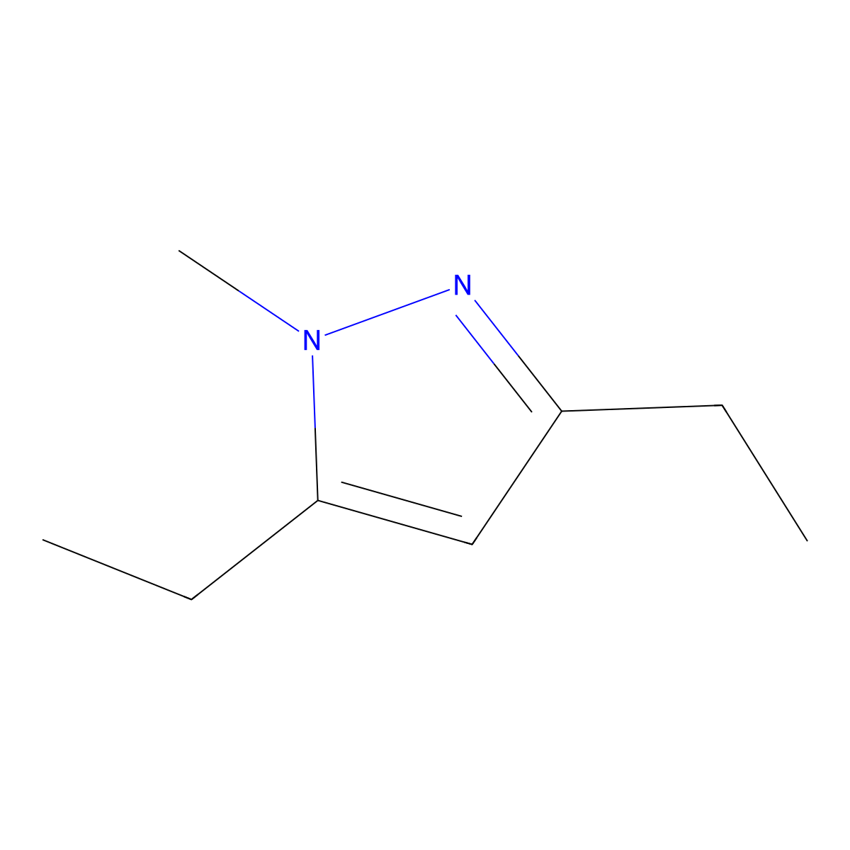 3,5-Diethyl-1-methyl-1H-pyrazole molecular structure, CAS 1501963-11-6