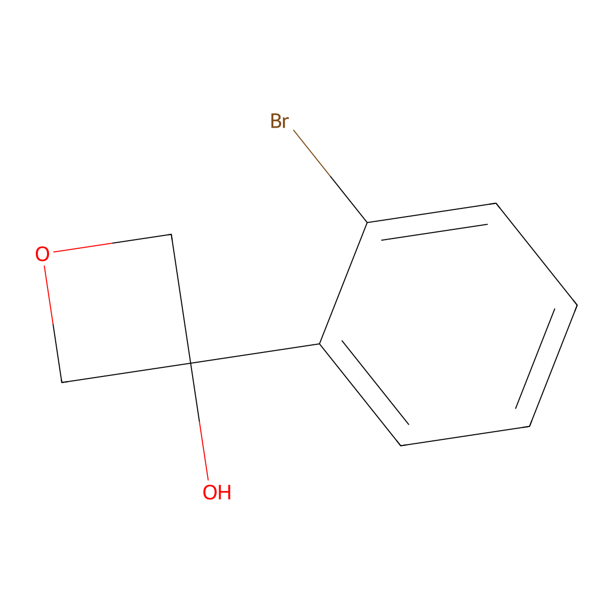 3-(2-Bromophenyl)oxetan-3-ol molecular structure, CAS 1501972-96-8