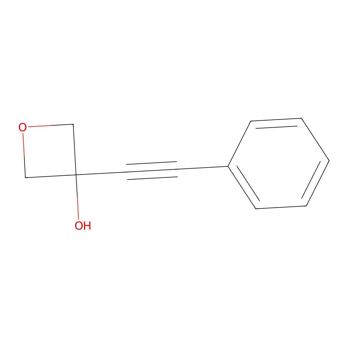 3-(2-Phenylethynyl)-3-oxetanol molecular structure, CAS 1501973-00-7