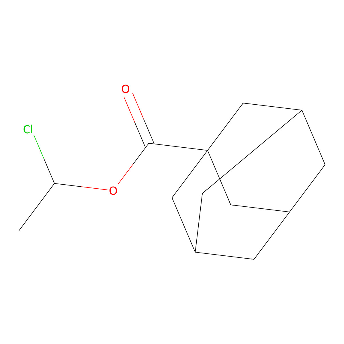 1-Chloroethyl adamantane-1-carboxylate molecular structure, CAS 1501975-14-9