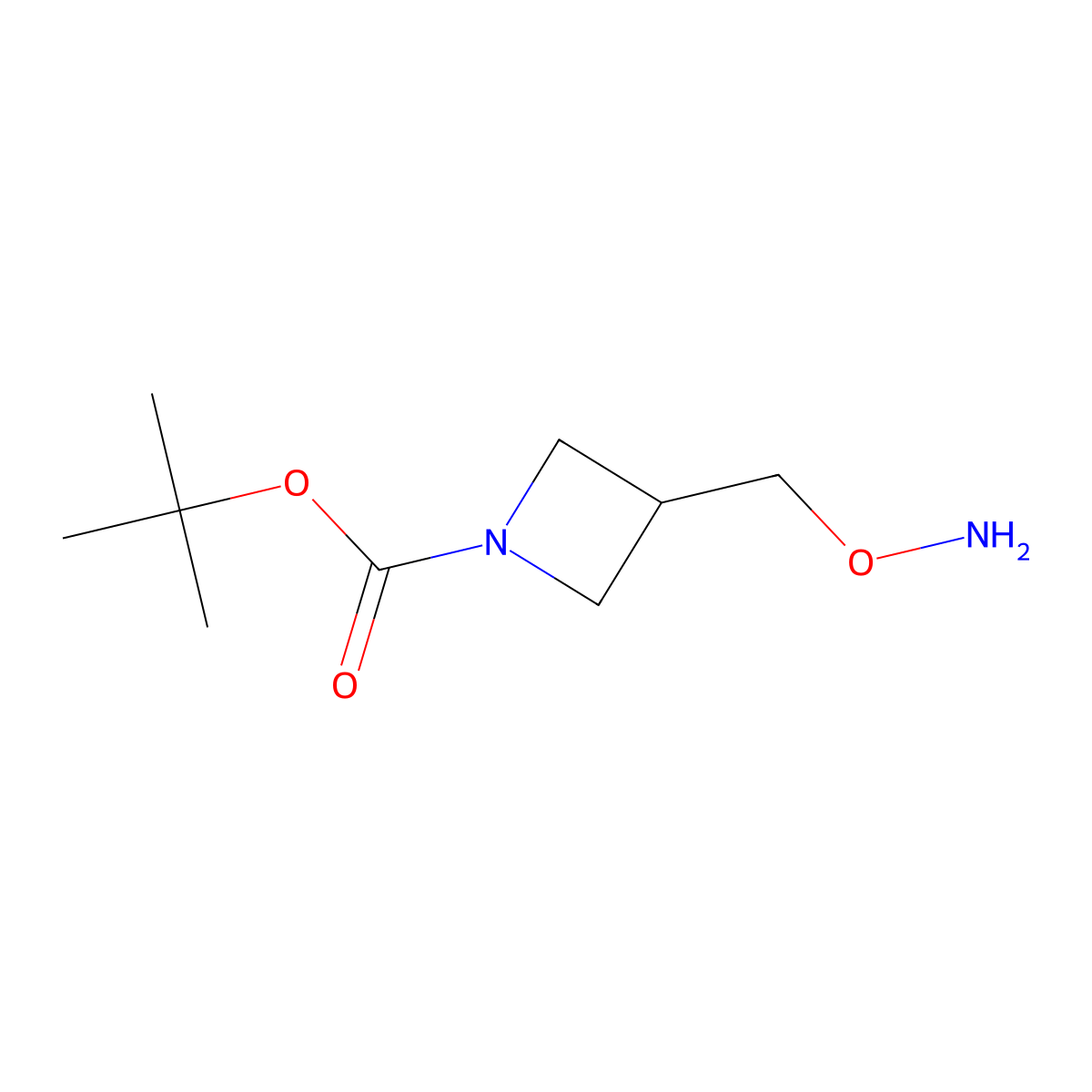 Tert-butyl 3-[(aminooxy)methyl]azetidine-1-carboxylate molecular structure, CAS 1501977-28-1