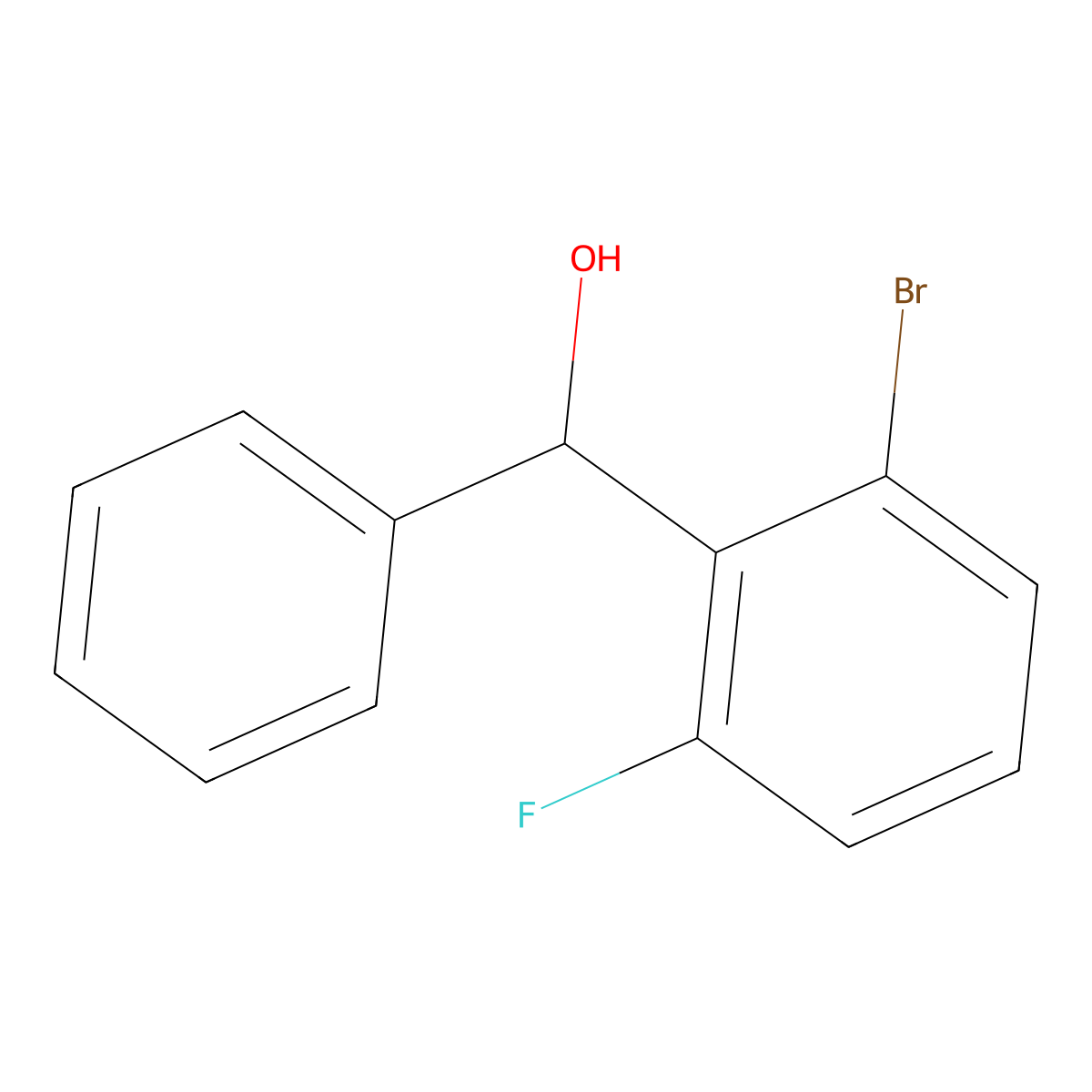 (2-Bromo-6-fluorophenyl)(phenyl)methanol molecular structure, CAS 1501981-78-7