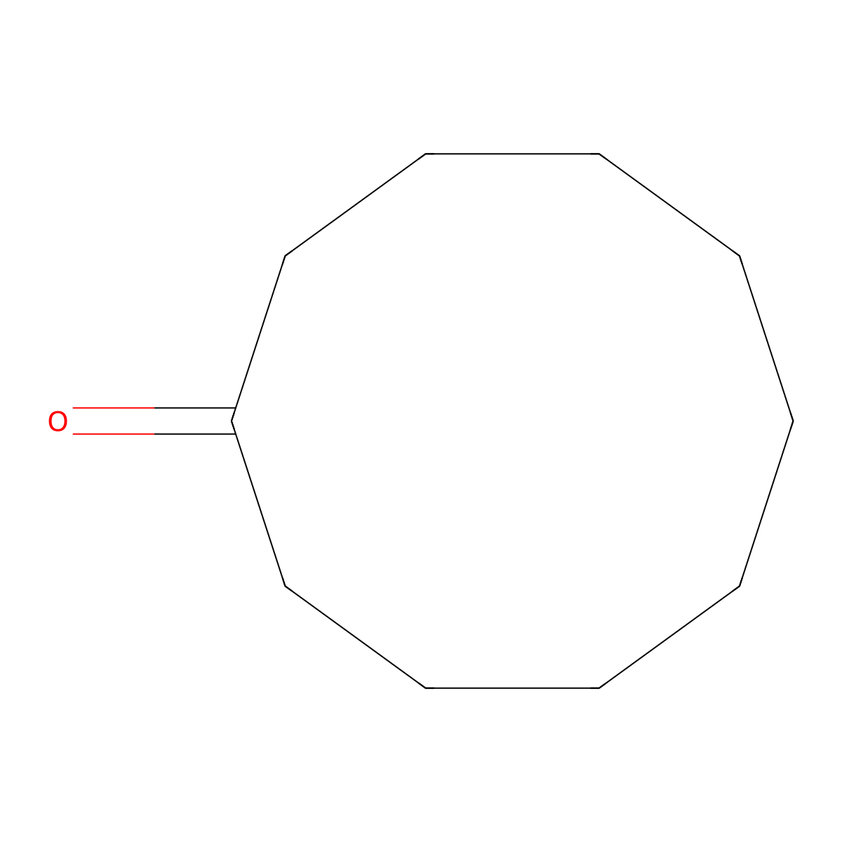 Cyclodecanone molecular structure, CAS 1502-06-3
