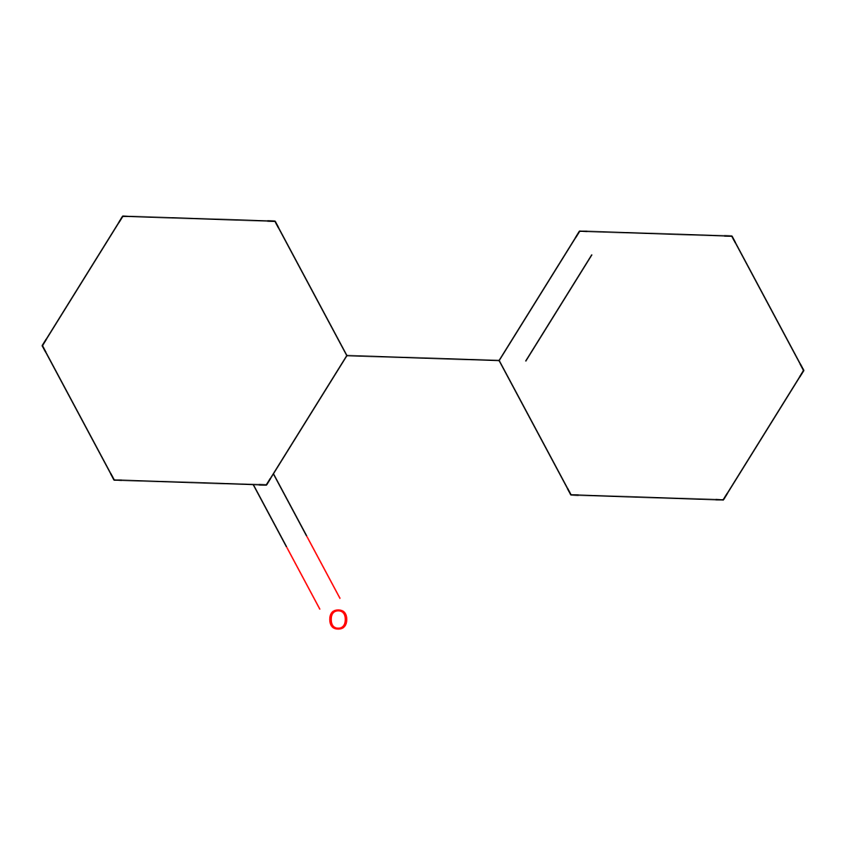 Cyclohexenylcyclohexanone molecular structure, CAS 1502-22-3