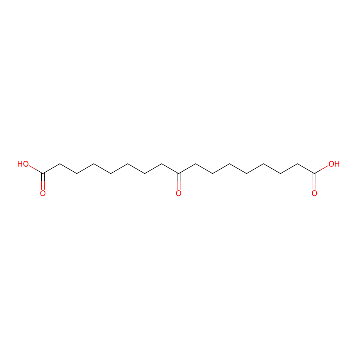 9-Oxoheptadecanedioic acid molecular structure, CAS 1502-36-9