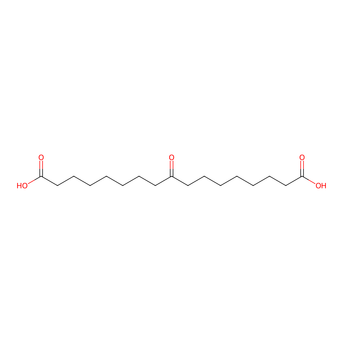 9-Oxoheptadecanedioic acid molecular structure, CAS 1502-36-9