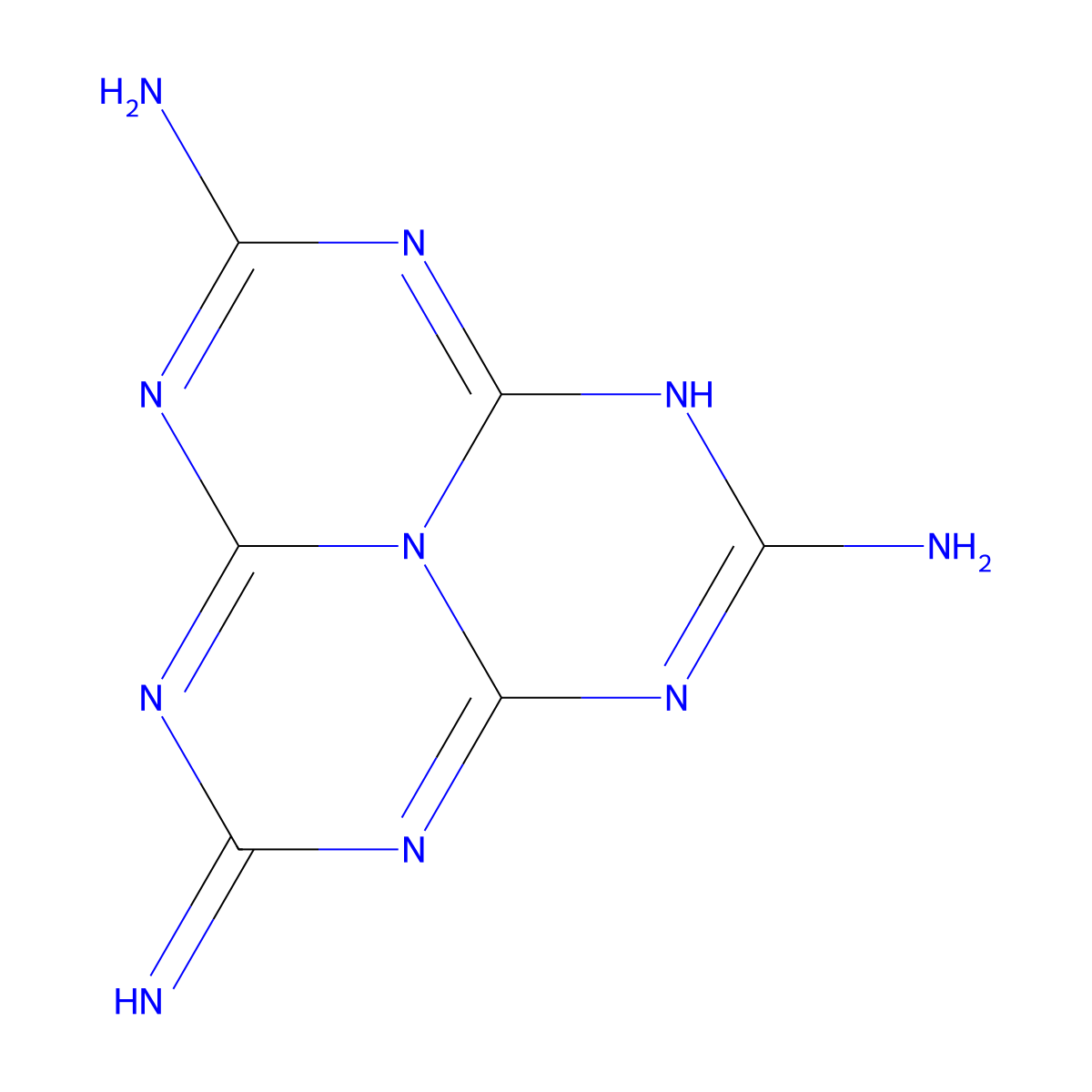 Melem molecular structure, CAS 1502-47-2