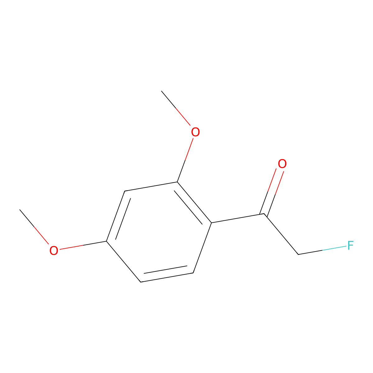 1-(2,4-Dimethoxyphenyl)-2-fluoroethanone molecular structure, CAS 1502022-63-0