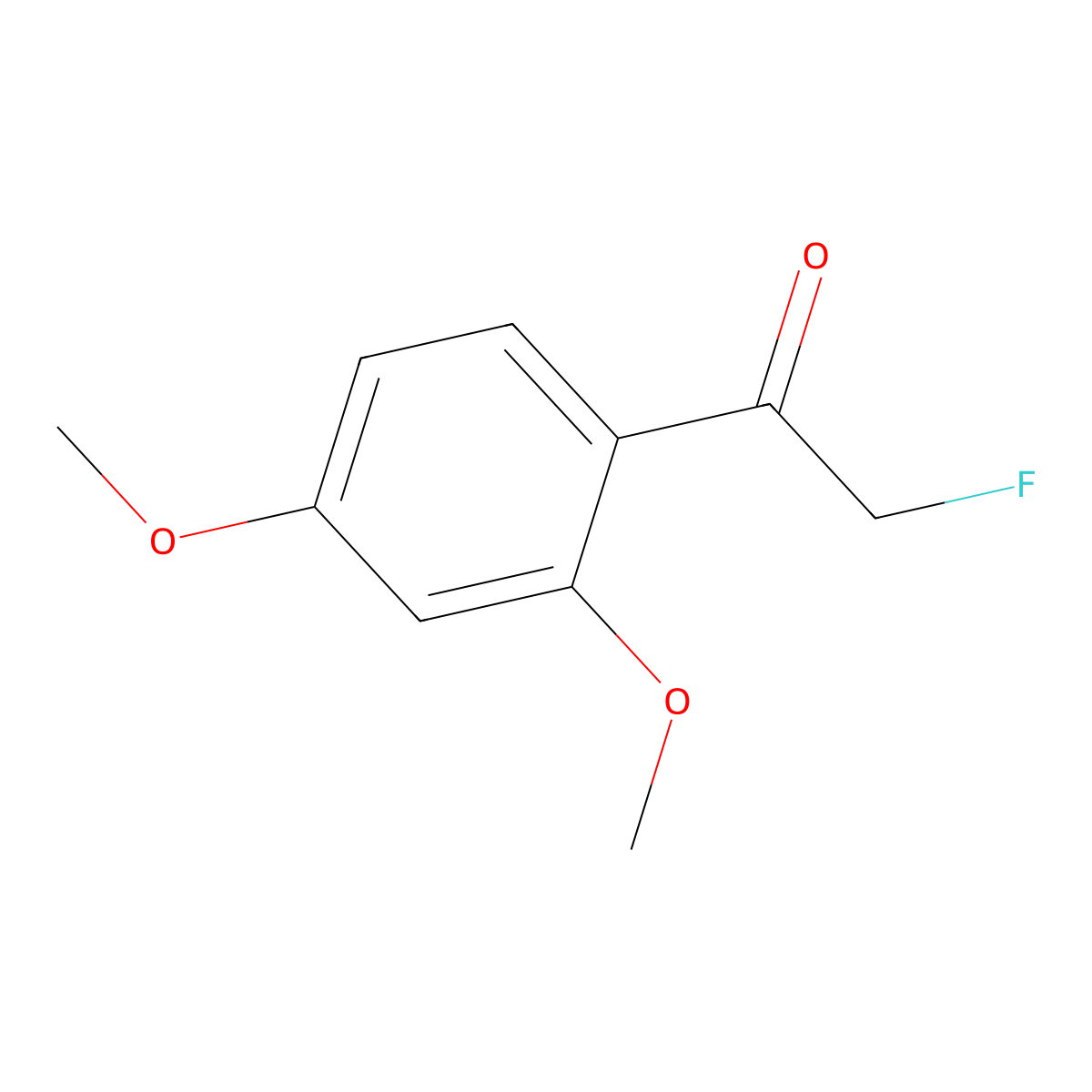 1-(2,4-Dimethoxyphenyl)-2-fluoroethanone molecular structure, CAS 1502022-63-0