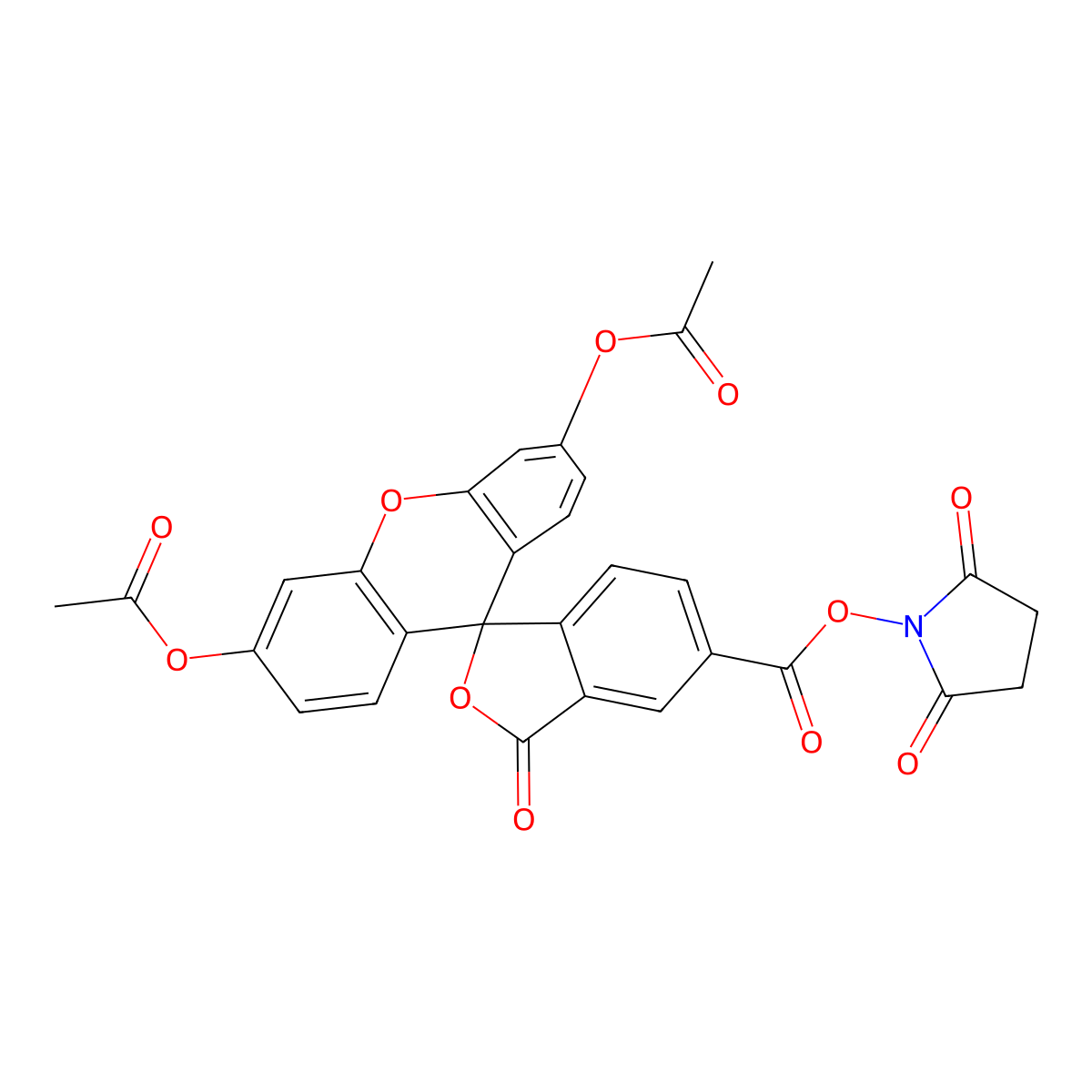 5-CFDA N-succinimidyl ester molecular structure, CAS 150206-05-6