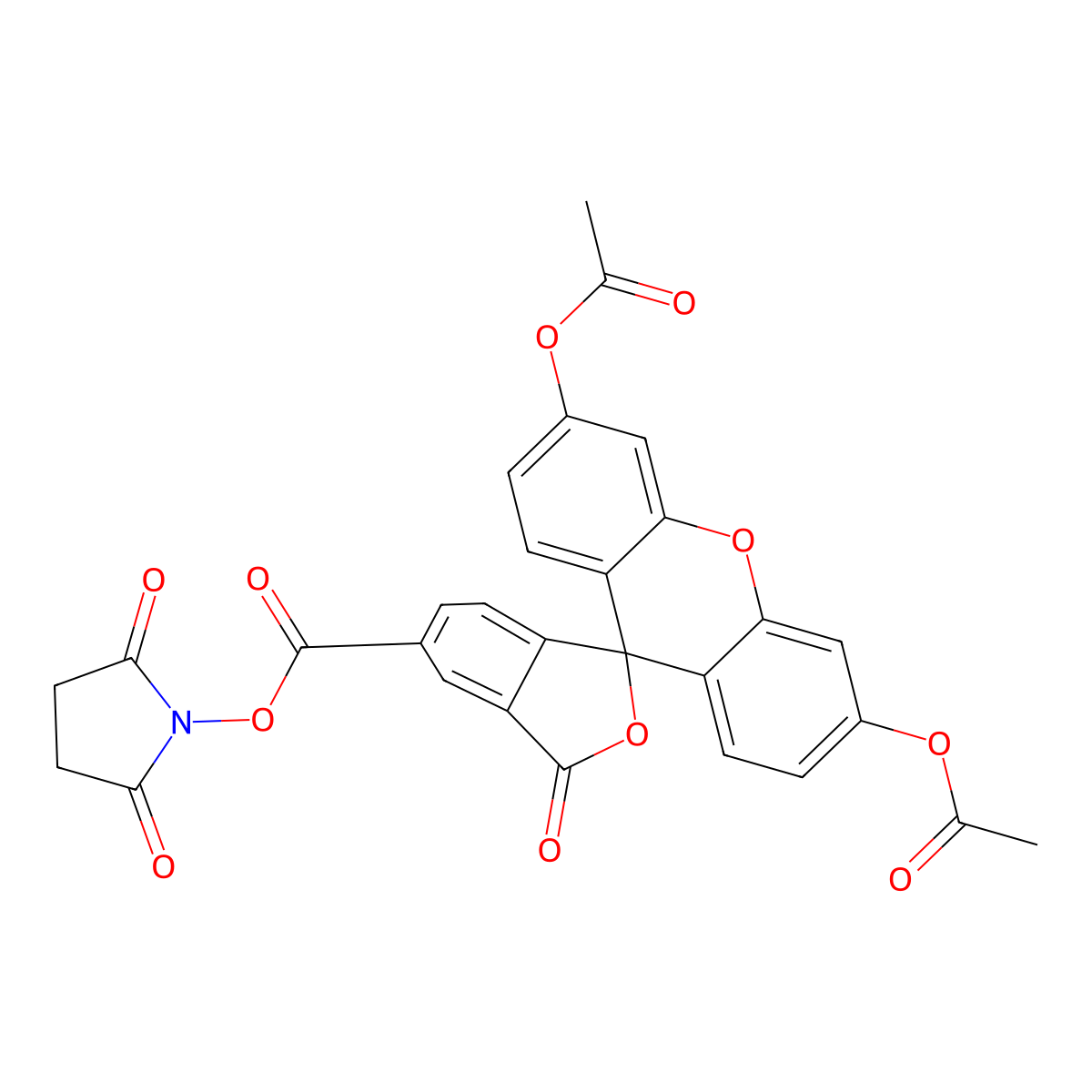 5-CFDA N-succinimidyl ester molecular structure, CAS 150206-05-6