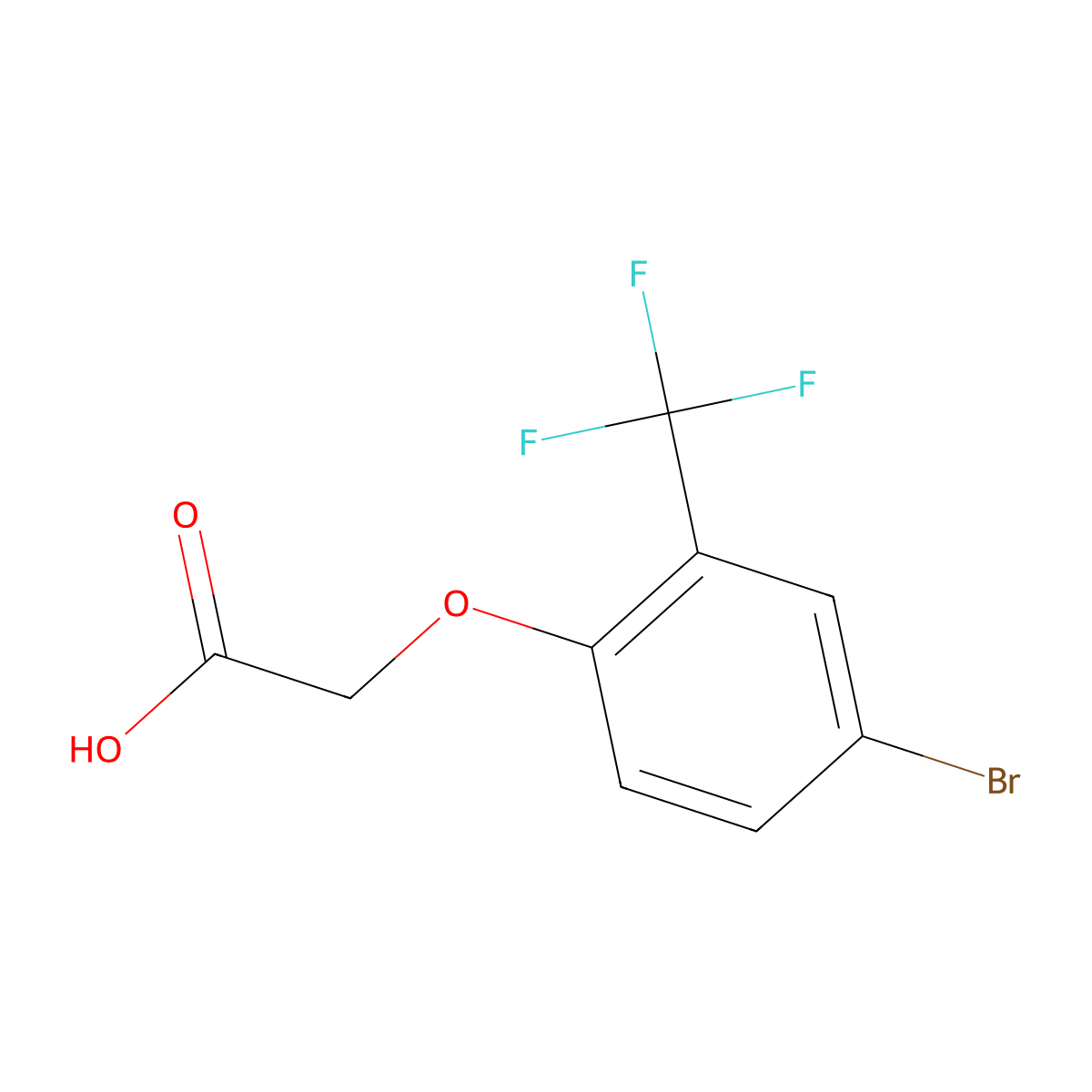 2-[4-Bromo-2-(trifluoromethyl)phenoxy]acetic acid molecular structure, CAS 1502060-14-1
