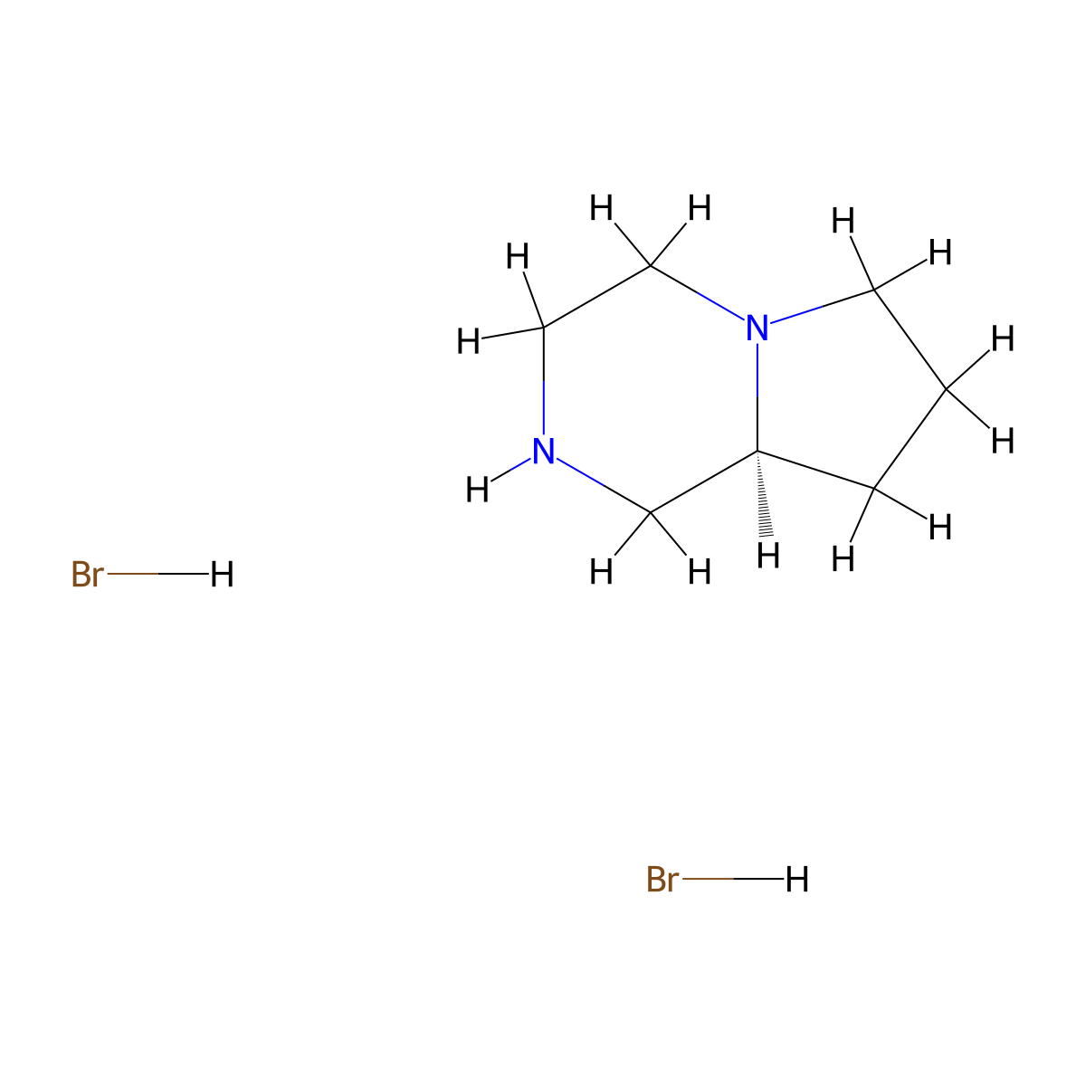 (S)-Octahydropyrrolo[1,2-a]pyrazine dihydrobromide molecular structure, CAS 150208-84-7