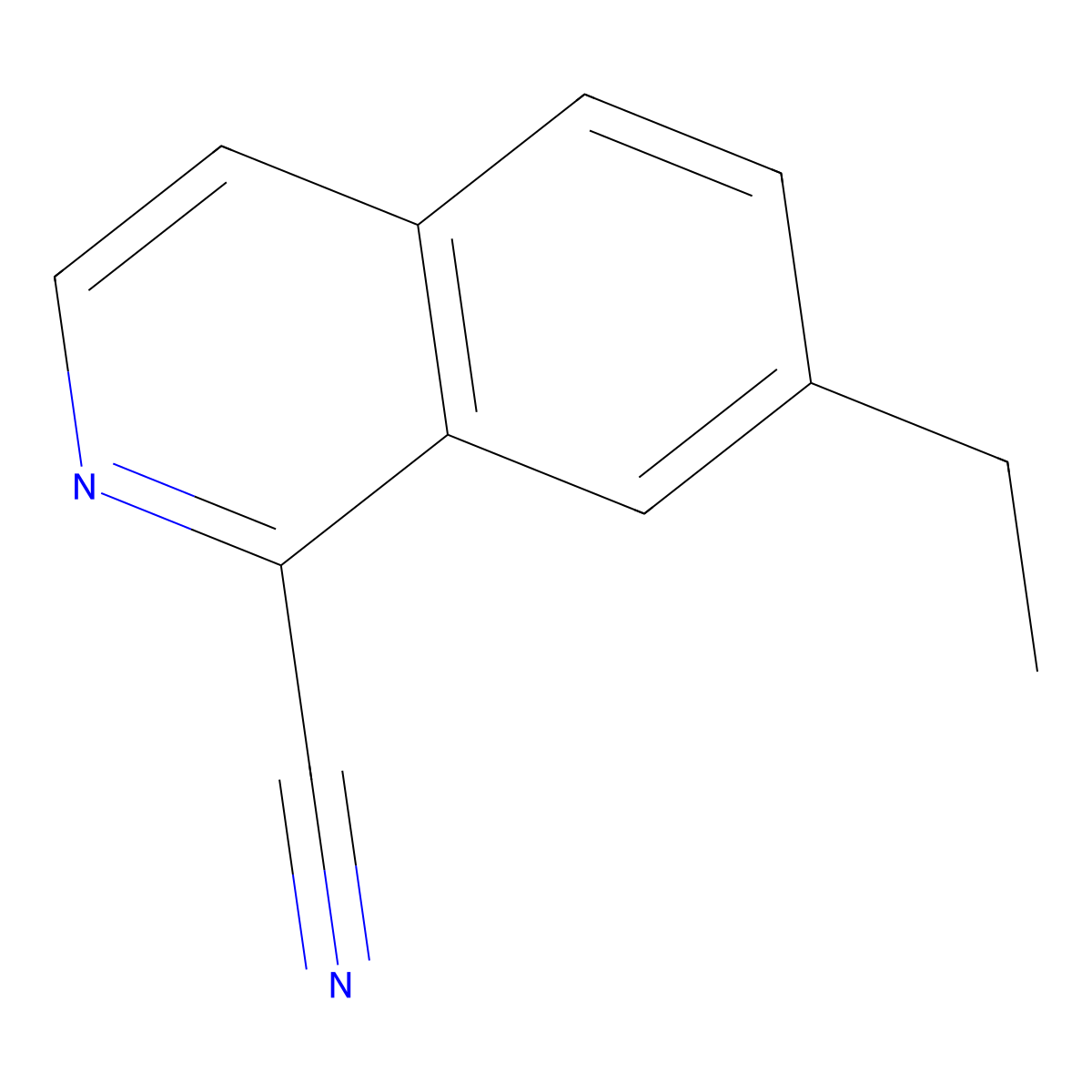 7-Ethylisoquinoline-1-carbonitrile molecular structure, CAS 1502089-64-6