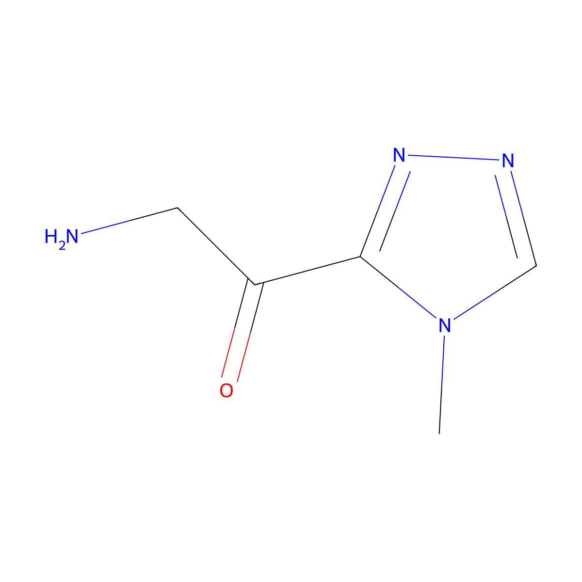 2-Amino-1-(4-methyl-4H-1,2,4-triazol-3-yl)ethan-1-one molecular structure, CAS 1502092-07-0