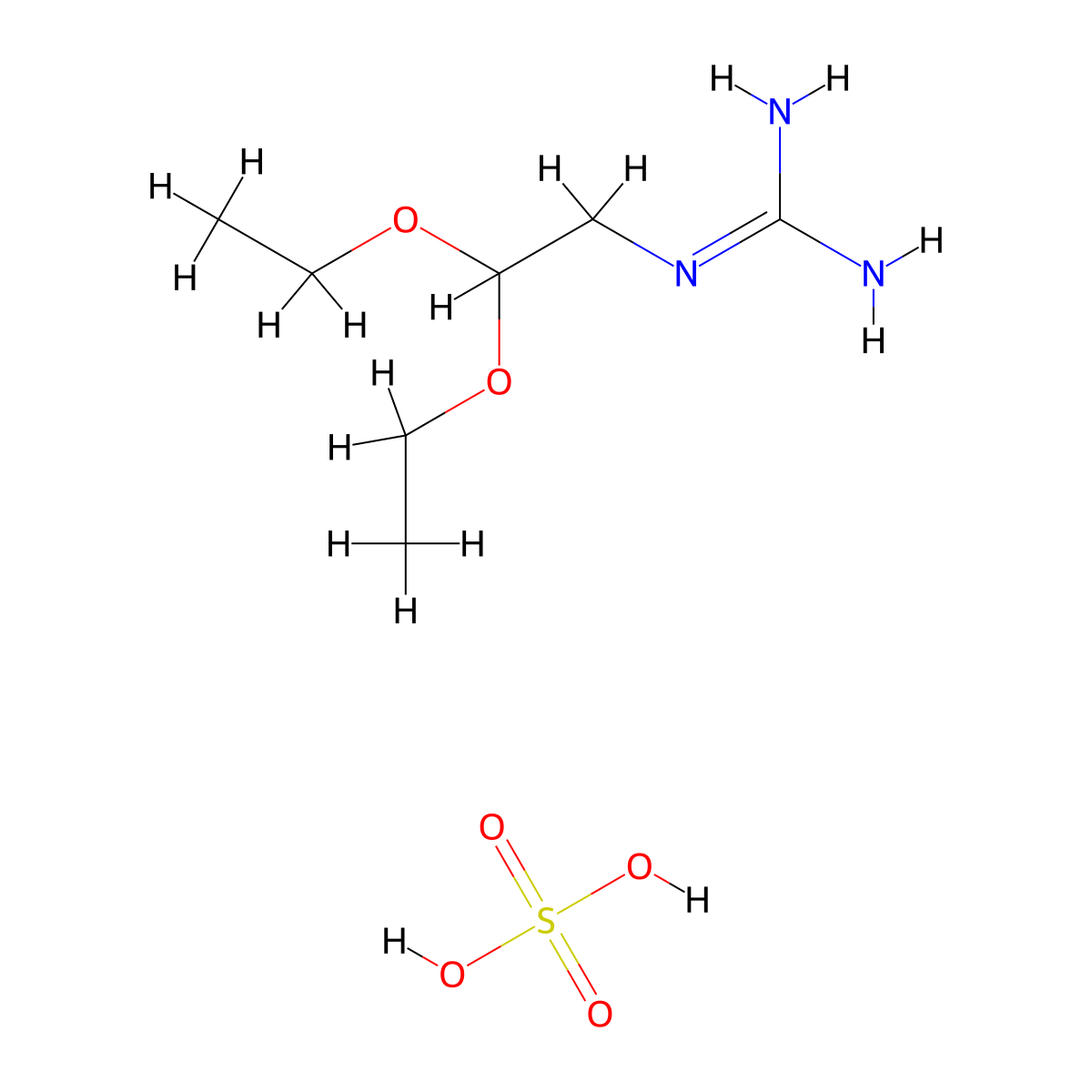 Guanidine, N-(2,2-diethoxyethyl)-, sulfate (1:1) molecular structure, CAS 15021-44-0