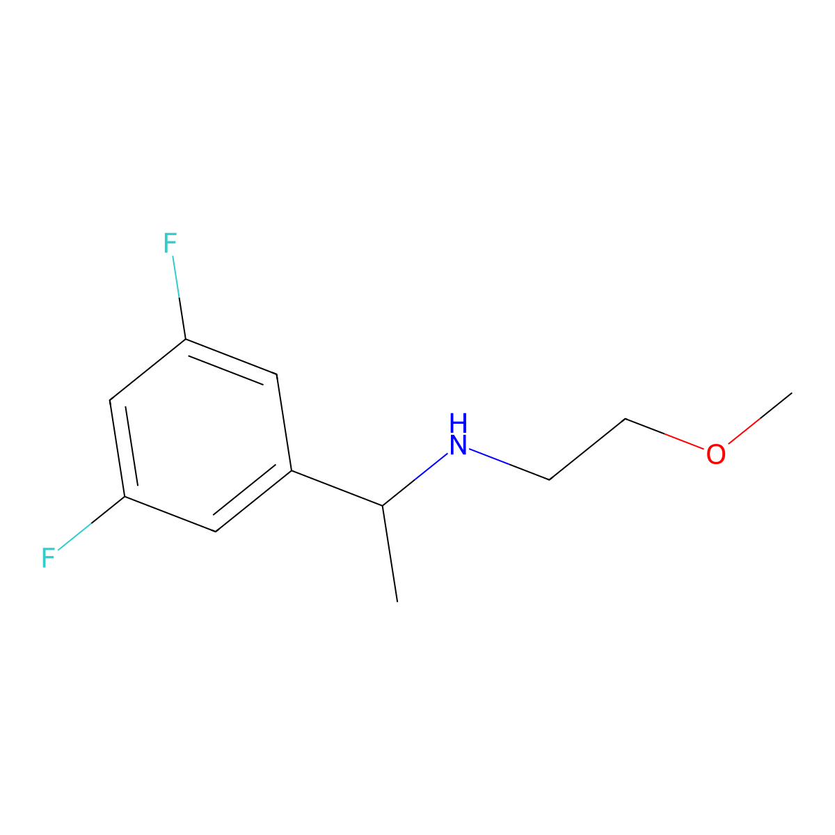 [1-(3,5-Difluorophenyl)ethyl](2-methoxyethyl)amine molecular structure, CAS 1502123-71-8