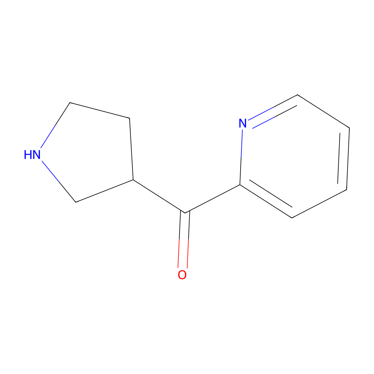 2-(Pyrrolidine-3-carbonyl)pyridine molecular structure, CAS 1502126-88-6