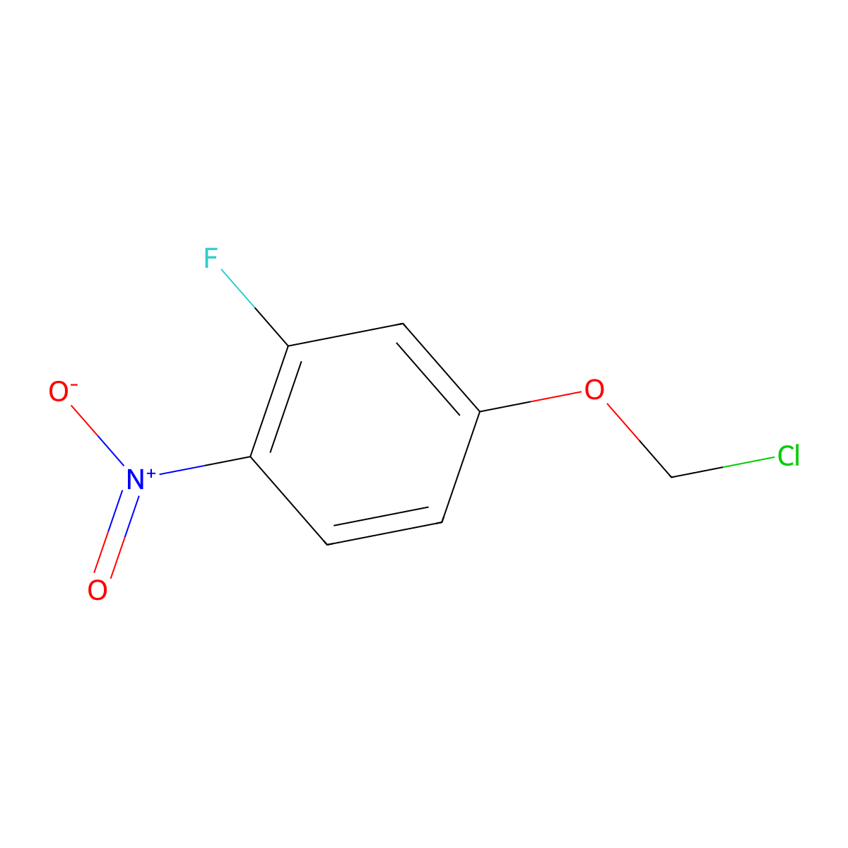 4-(Chloromethoxy)-2-fluoro-1-nitrobenzene molecular structure, CAS 1502141-16-3