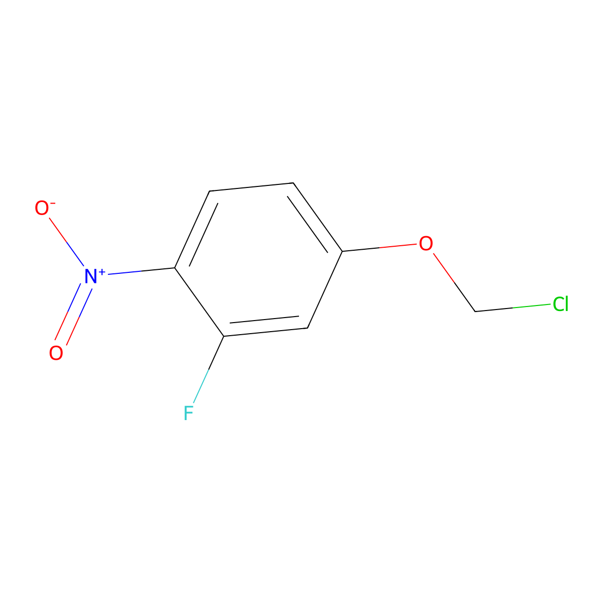 4-(Chloromethoxy)-2-fluoro-1-nitrobenzene molecular structure, CAS 1502141-16-3
