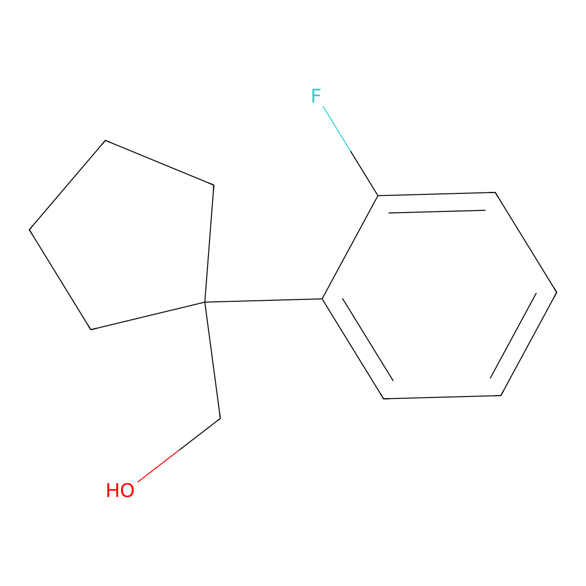 [1-(2-Fluorophenyl)cyclopentyl]methanol molecular structure, CAS 1502142-13-3