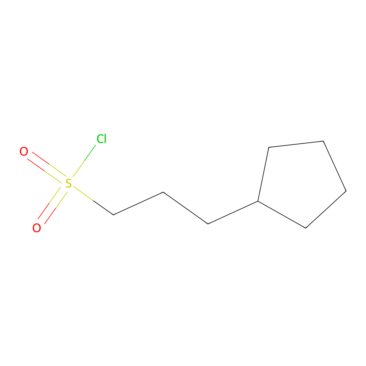 3-Cyclopentylpropane-1-sulfonyl chloride molecular structure, CAS 1502152-14-8
