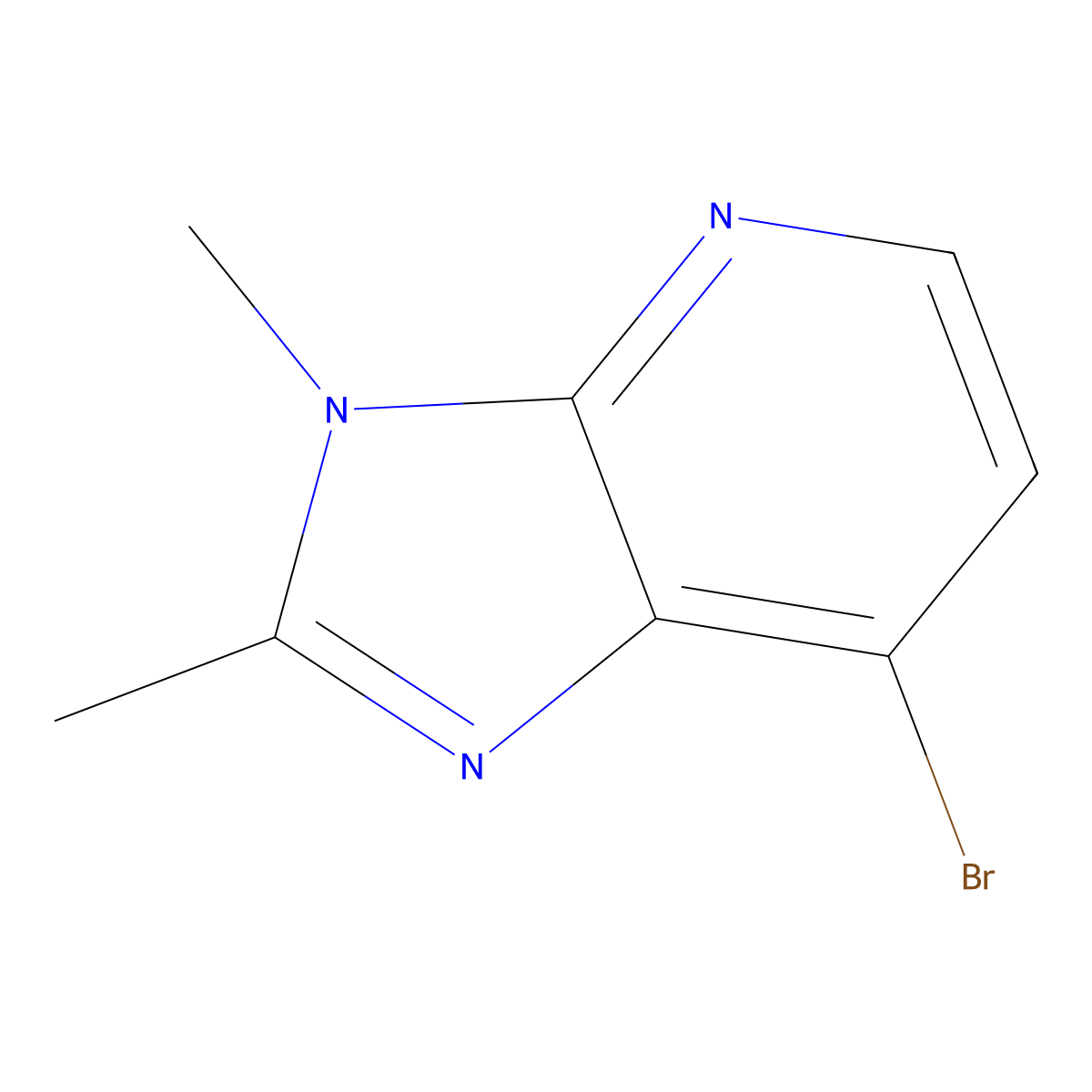 7-bromo-2,3-dimethyl-3H-imidazo[4,5-b]pyridine molecular structure, CAS 1502157-14-3